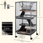PawHut Four-Level Small Animal Cage with Hammock – product view 3