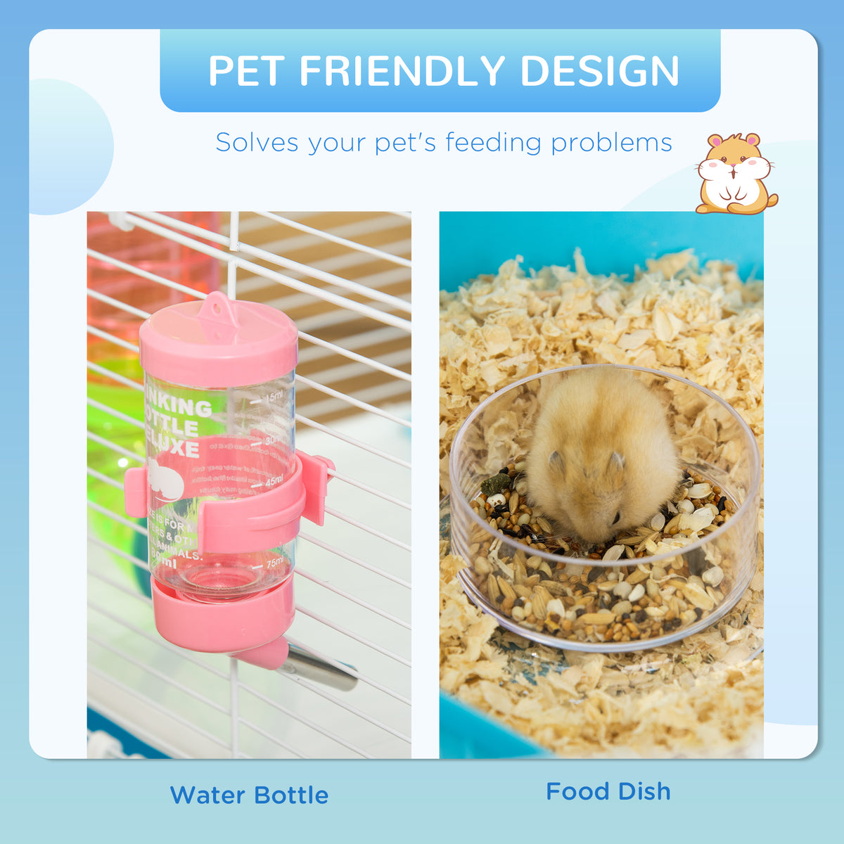 Light blue hamster cage – image 4