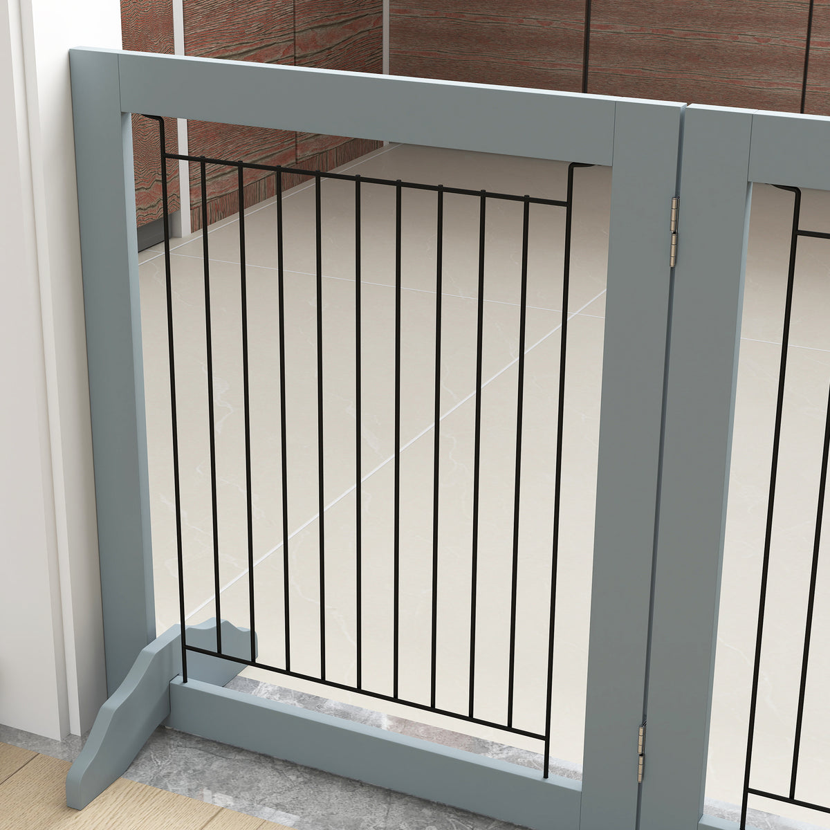 PawHut folding three-panel pet gate – image 5