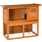 PawHut Rabbit Hutch with Opening Roof – 90cm – product view 1