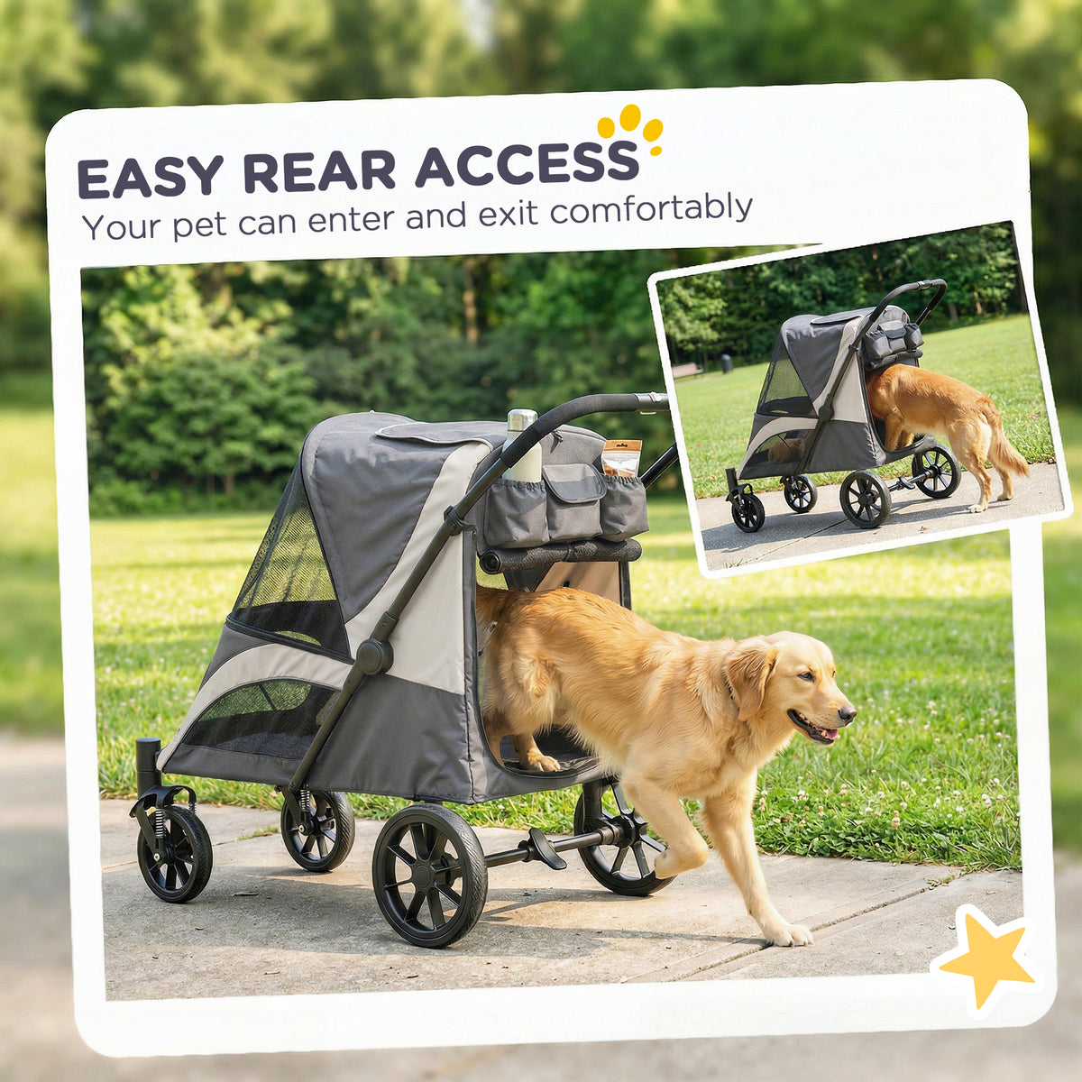 Folding dog stroller – image 3