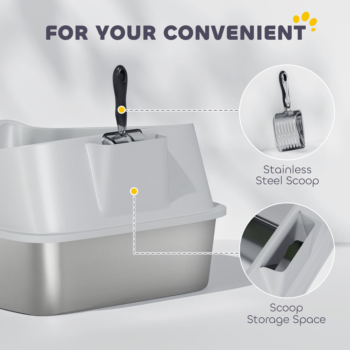 Stainless steel cat litter box – image 2
