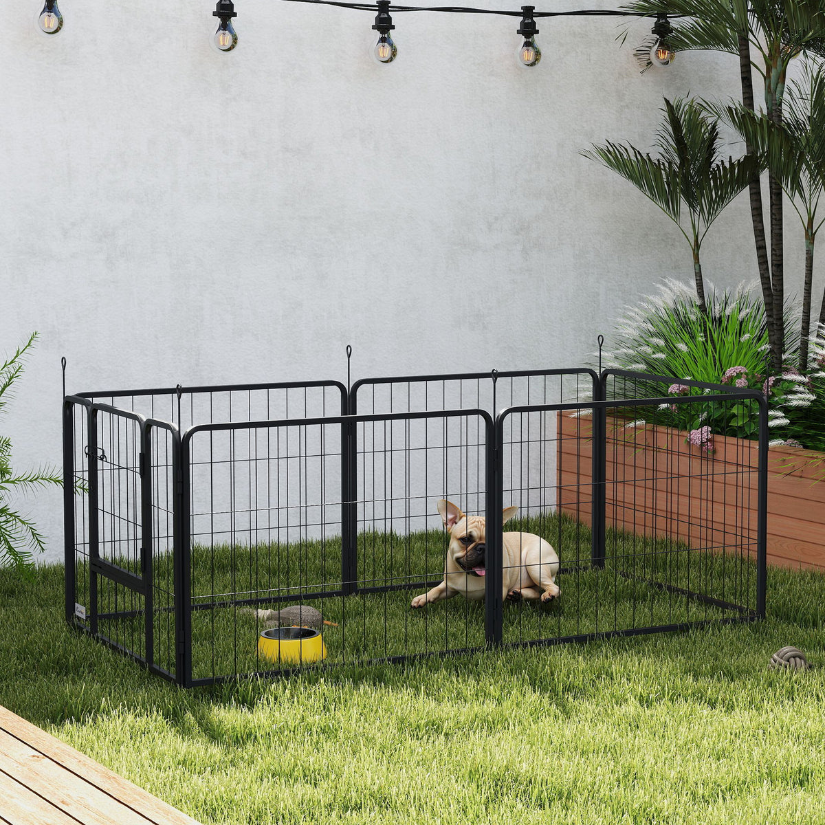Six-panel dog playpen – image 1