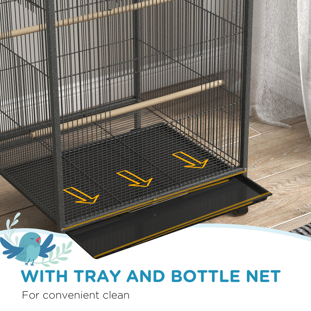Grey bird cage – image 3