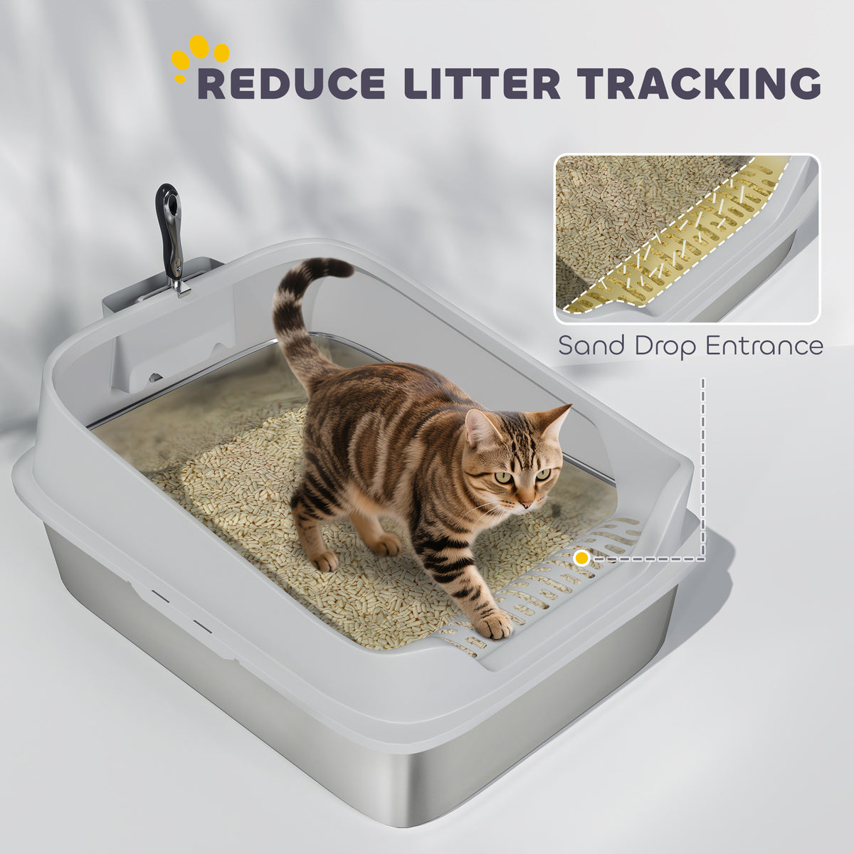 Stainless steel cat litter box – image 3