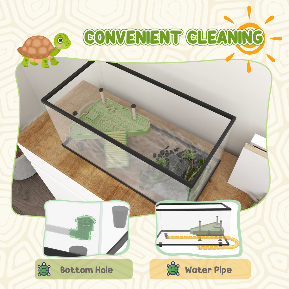 50L glass turtle tank – image 4