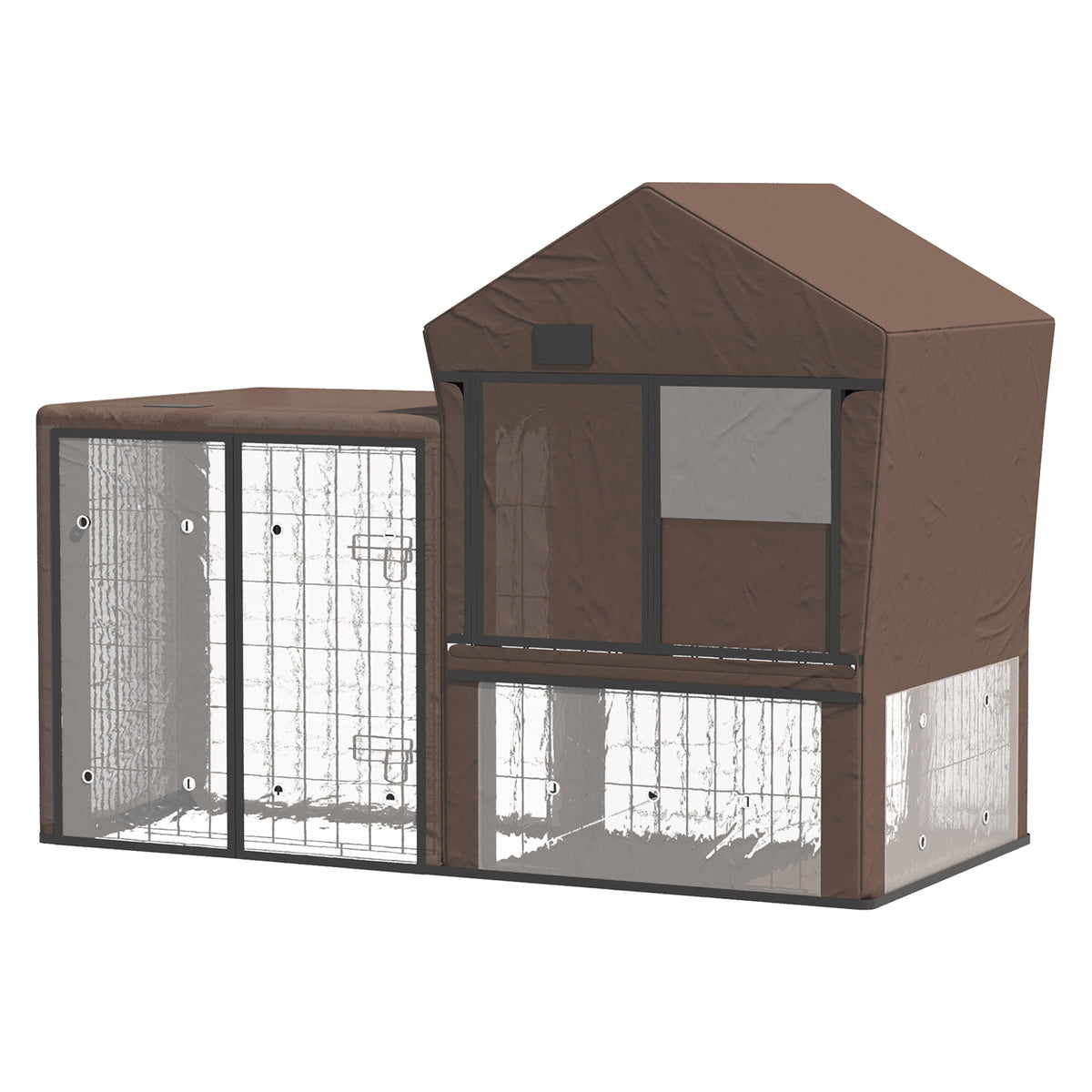 Rabbit hutch cover – brown – image 2