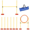 PawHut Dog Agility Jump & Hoop Set – Yellow – product view 1