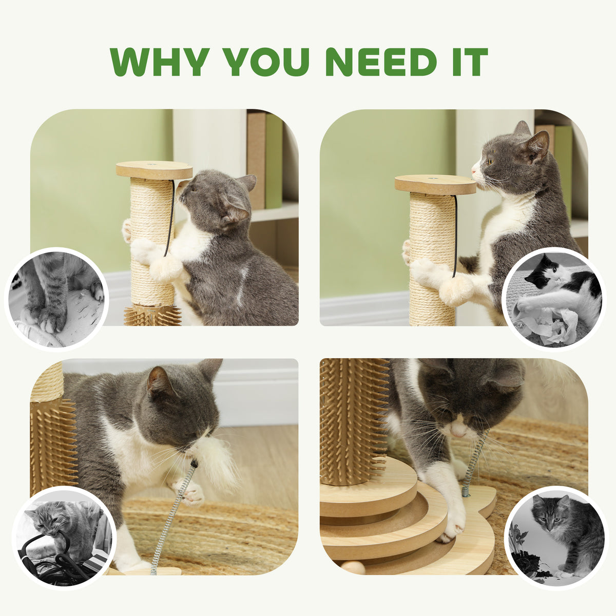 Five-in-one cat scratching post – image 3