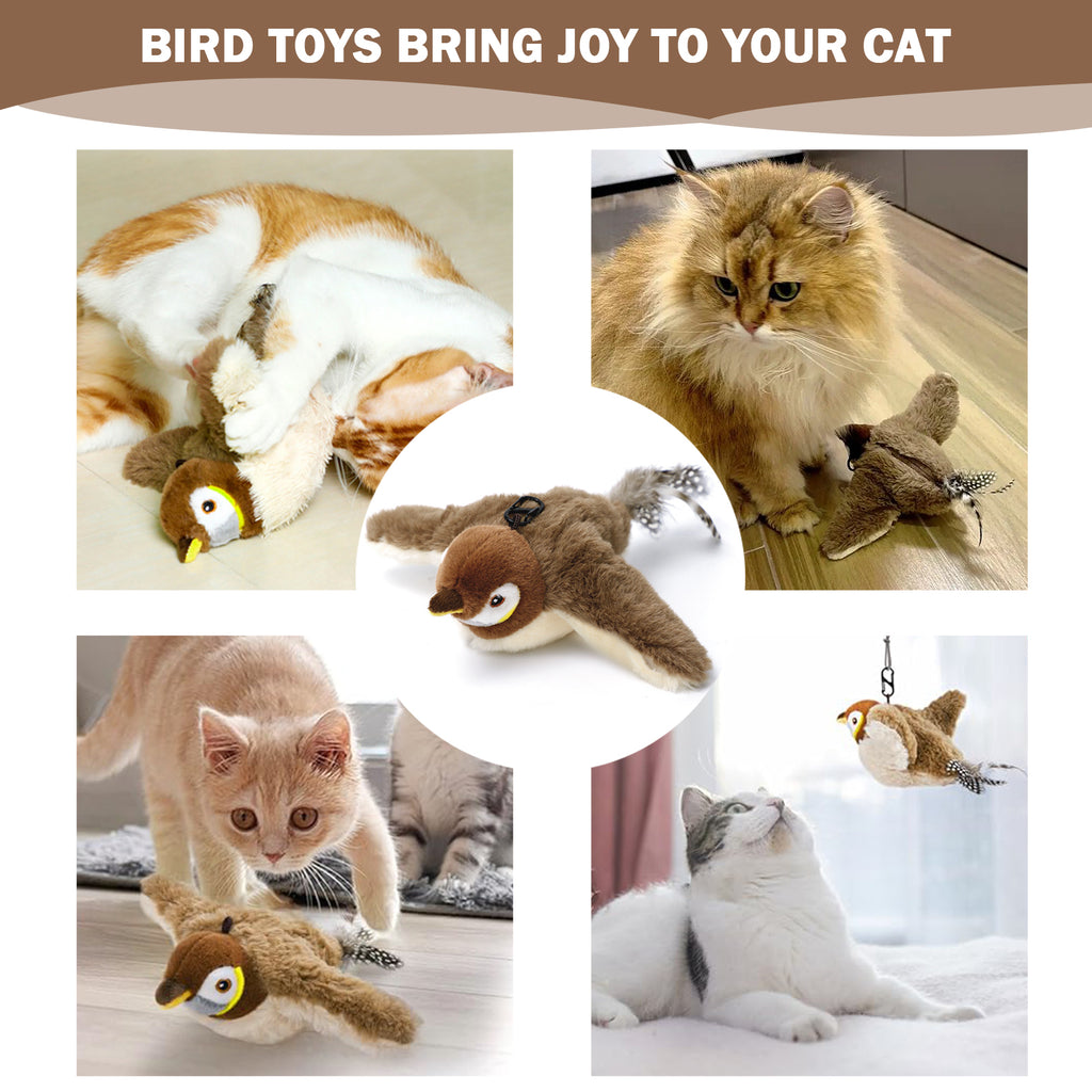 Rechargeable Flapping Sparrow Cat Toy – product view 4