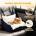 PawHut Small Dog Car Booster Seat – Navy – product view 4