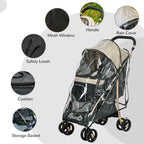 Small dog stroller with rain cover – image 4