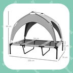 PawHut Raised Dog Bed with Canopy – Grey, 106cm – product view 3