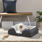 PawHut Cushioned Dog Bed – Charcoal, 70 × 50cm – product view 2