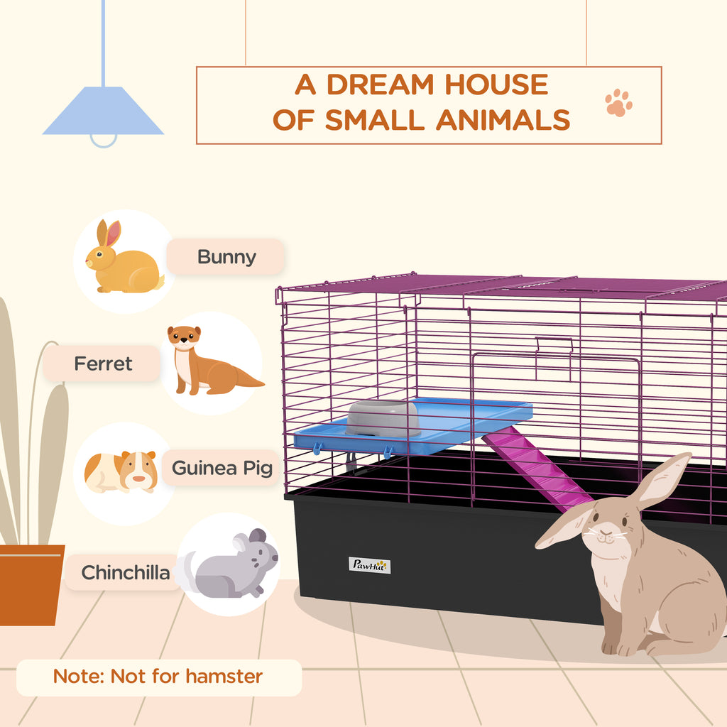 PawHut Small Animal Cage with Platform – 99cm – product view 4