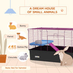 PawHut Small Animal Cage with Platform – 99cm – product view 4