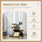 PawHut Cat Tree with Tunnel & Rotating Bar – Brown – product view 4