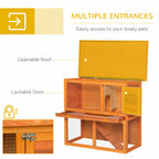 PawHut Rabbit Hutch with Opening Roof – 90cm – product view 5