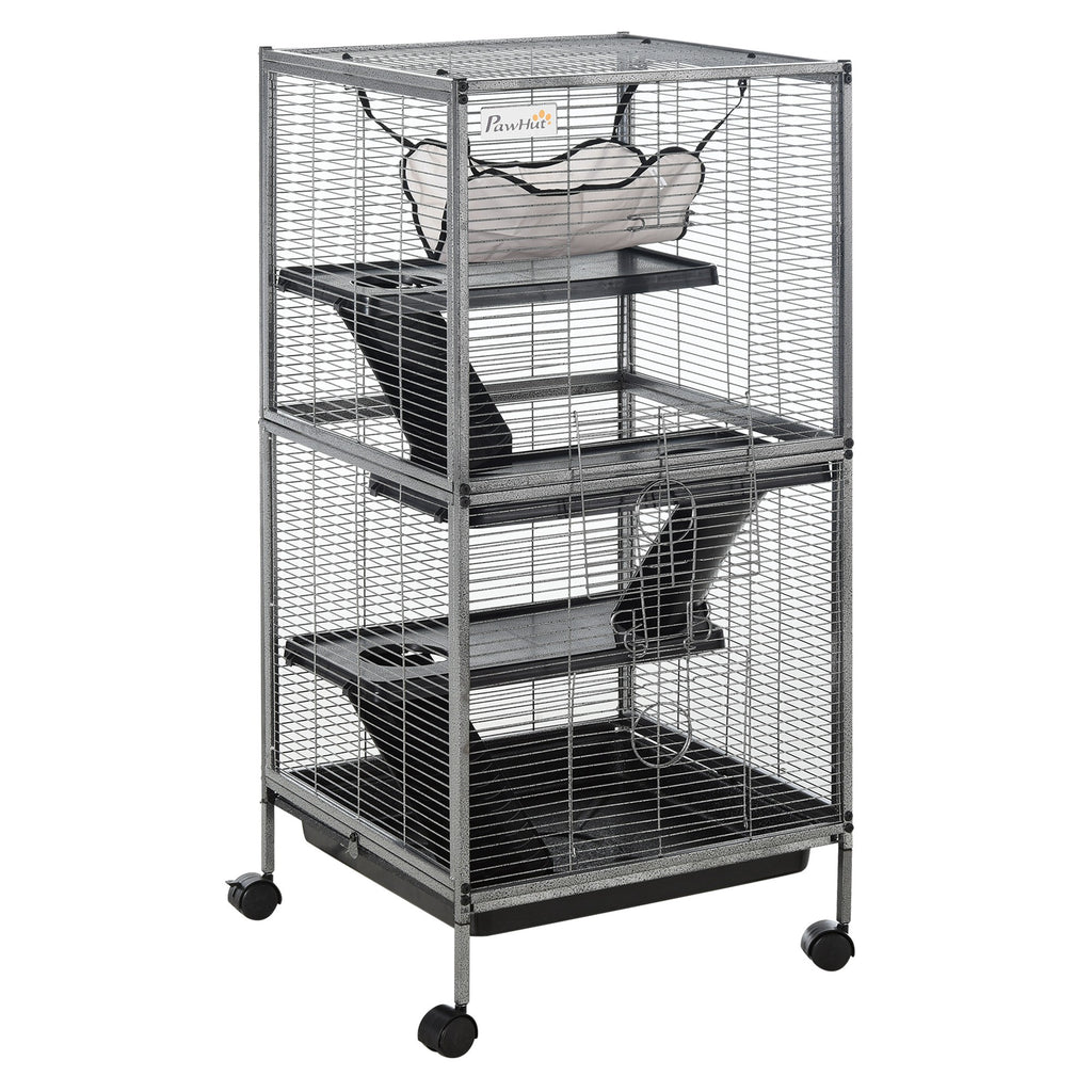 PawHut Four-Level Small Animal Cage with Hammock – product view 1
