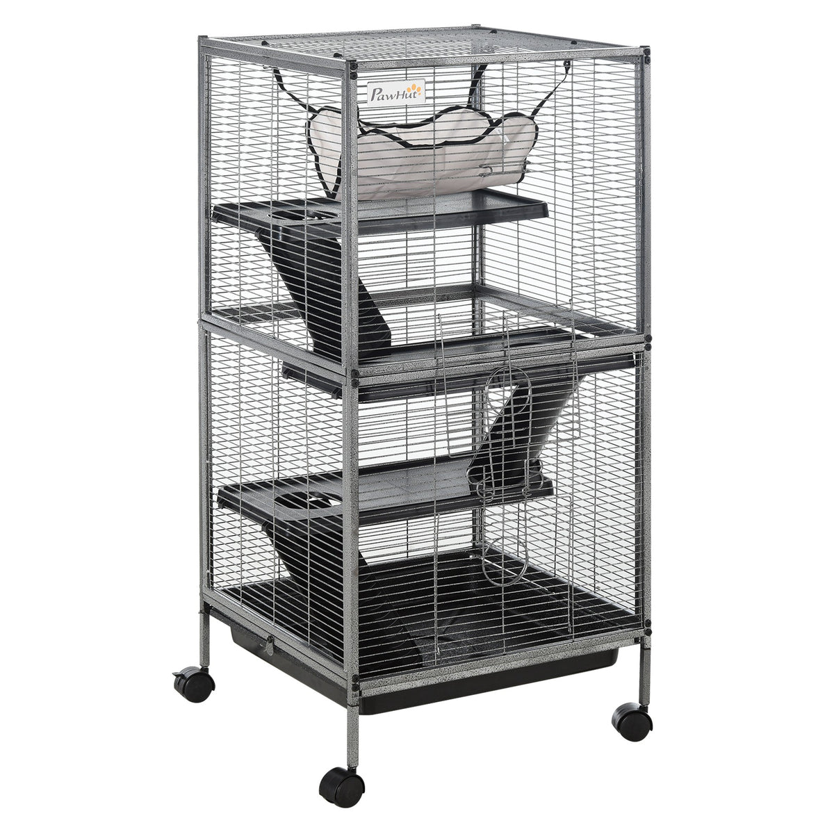 PawHut Four-Level Small Animal Cage with Hammock – product view 1