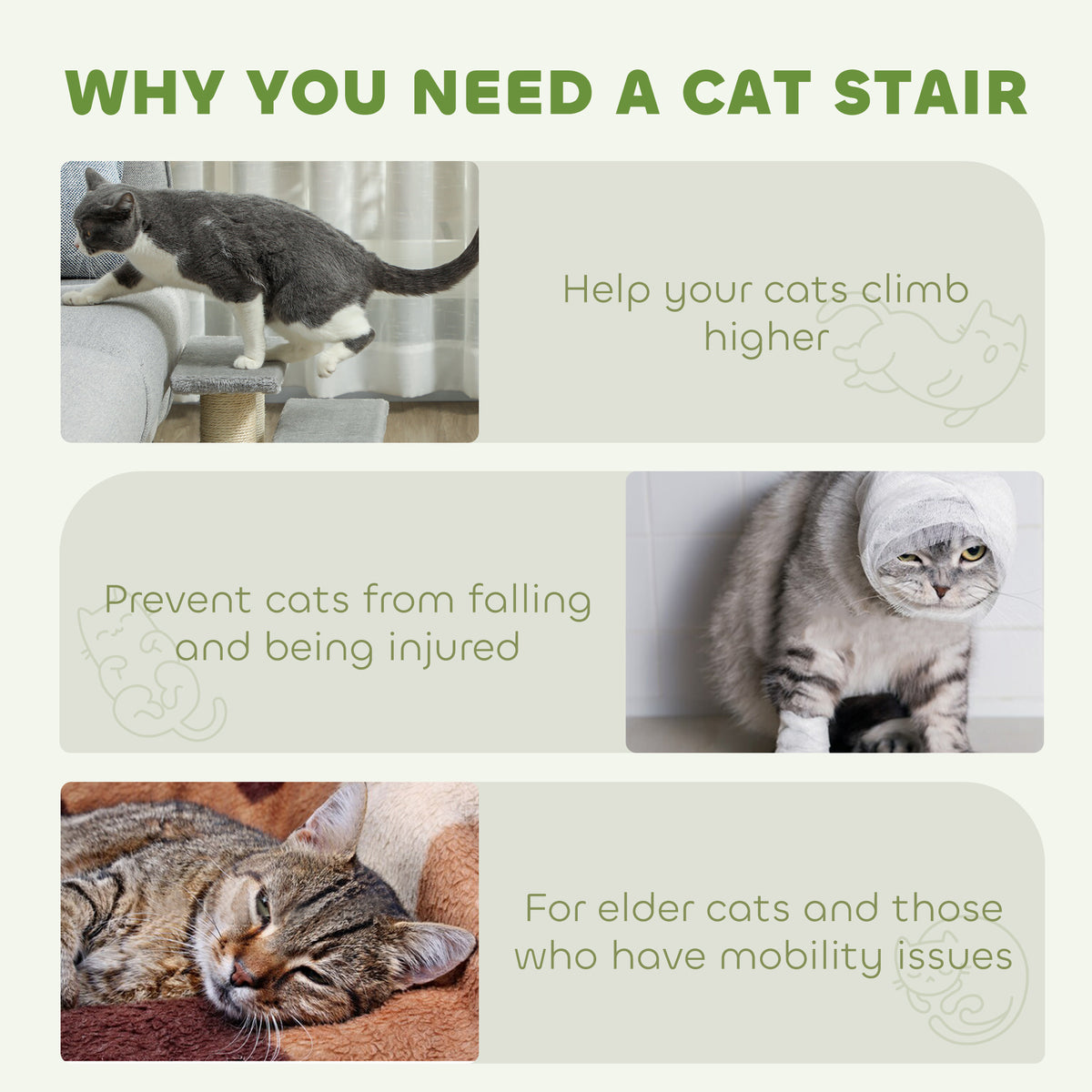 Three-step pet stairs – image 3