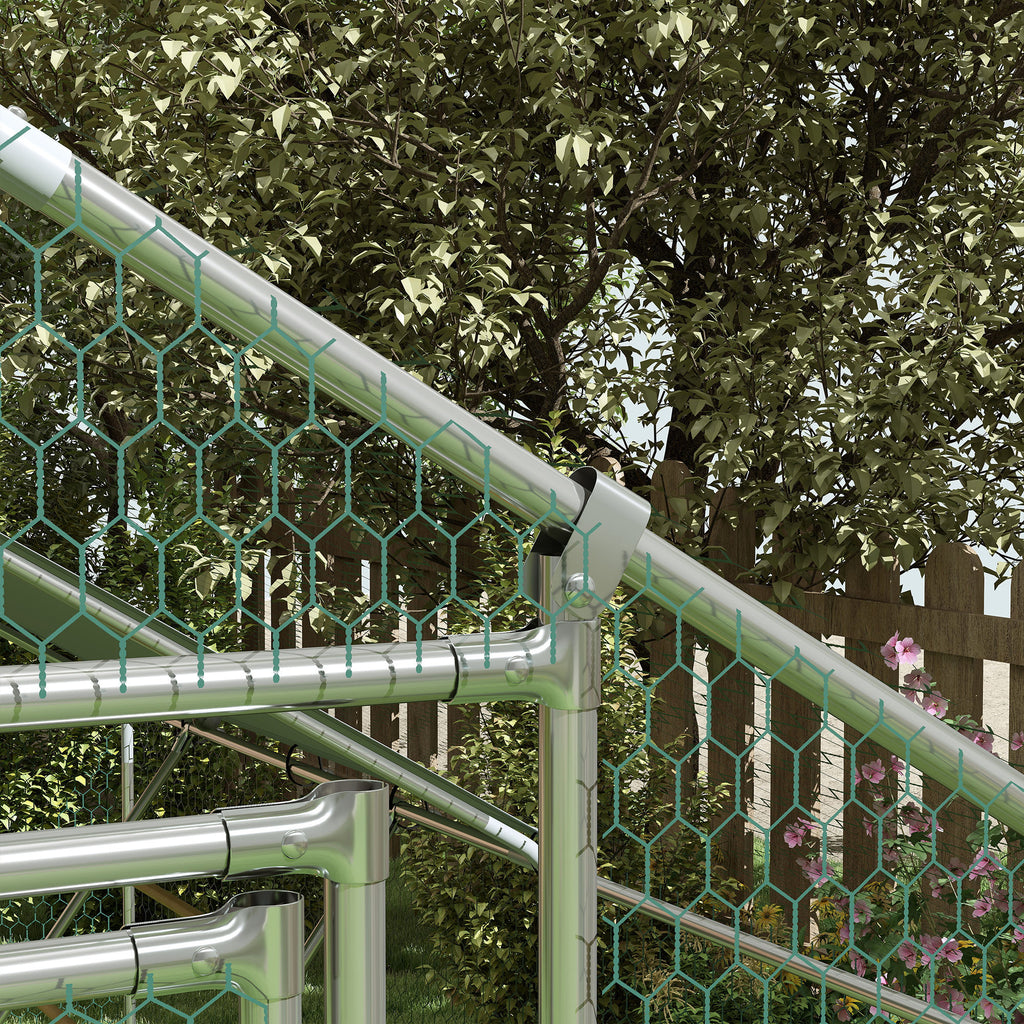 Walk-in chicken run with feeder – image 4