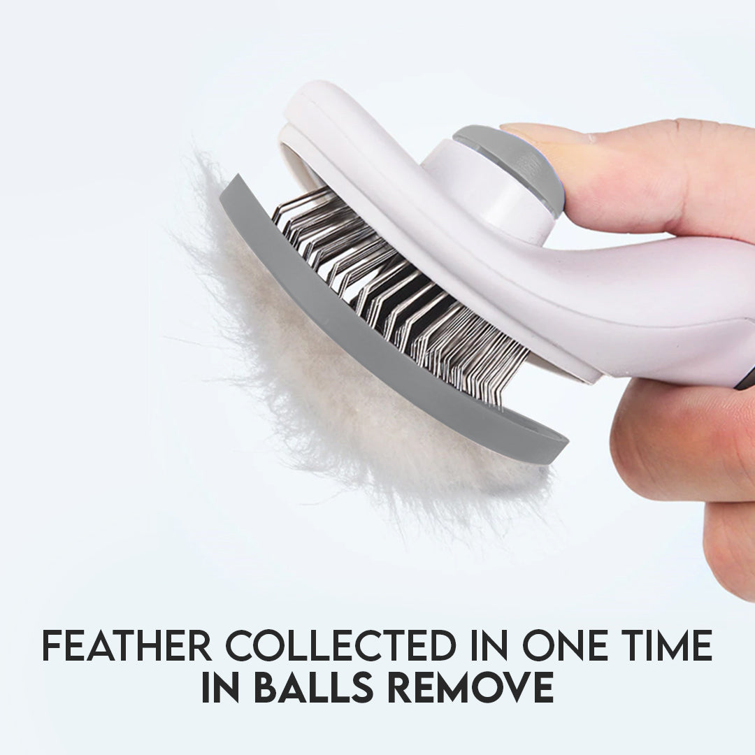 Self-cleaning pet grooming brush – image 4