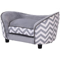 PawHut Plush Pet Sofa – Grey, XS – product view 1