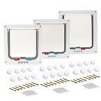 Four-Way Locking Pet Door – White – product view 3