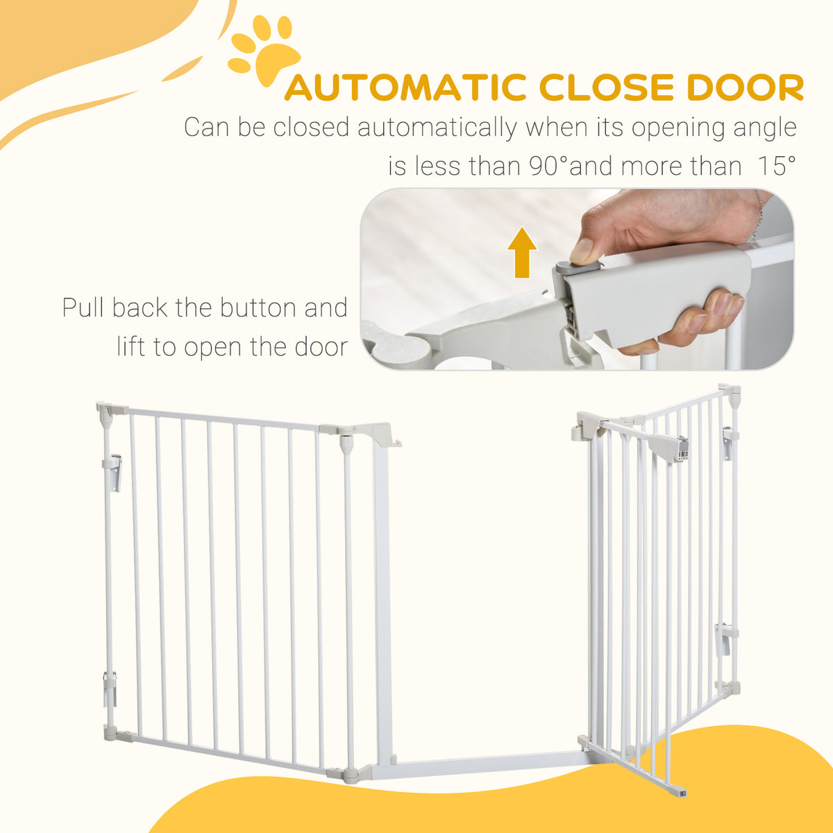 Three-panel pet safety gate – image 3