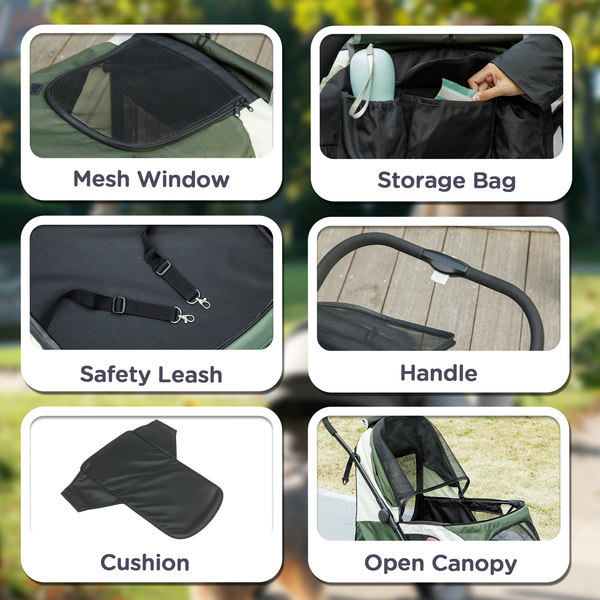 Folding dog stroller – image 1