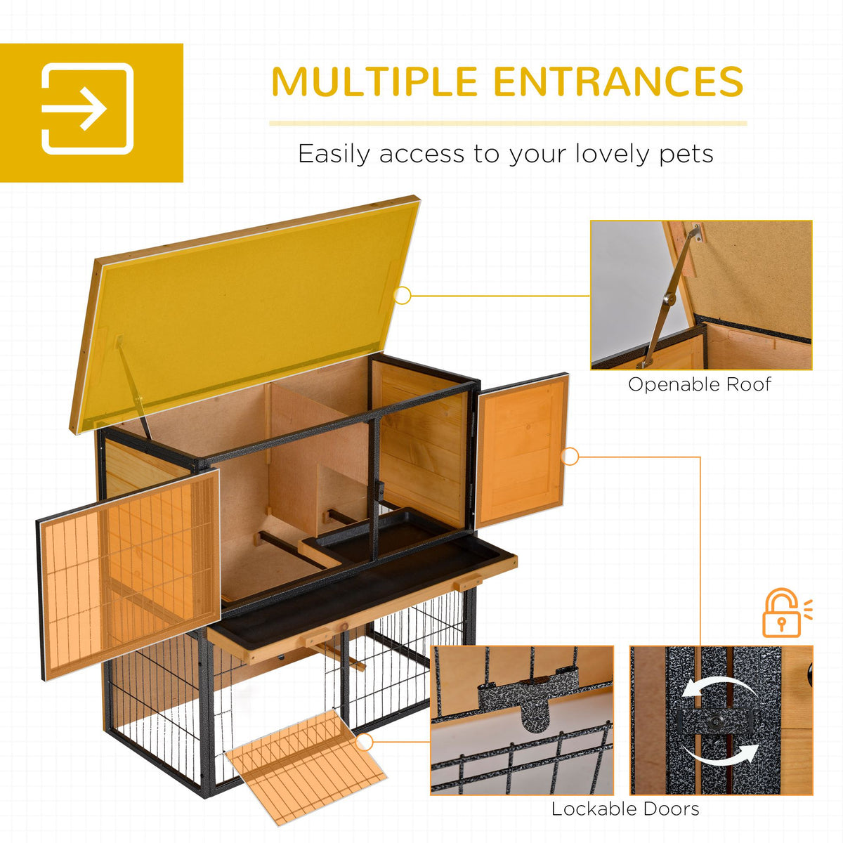 Raised rabbit hutch – image 4