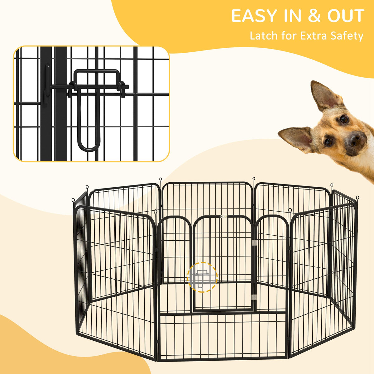 Eight-panel puppy playpen – image 3
