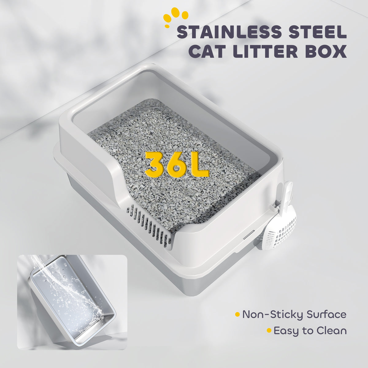 Stainless steel cat litter box – image 5