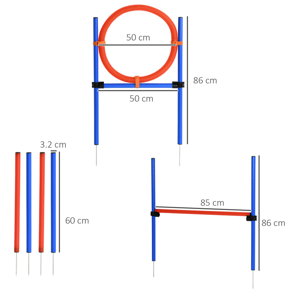 PawHut Dog Agility Set – Jump, Hoop & Poles – product view 3