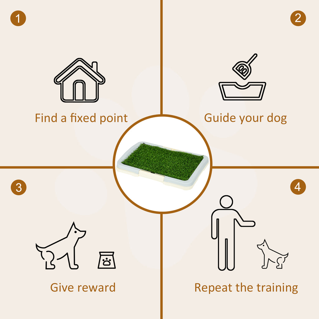 Puppy training tray with artificial grass – image 2
