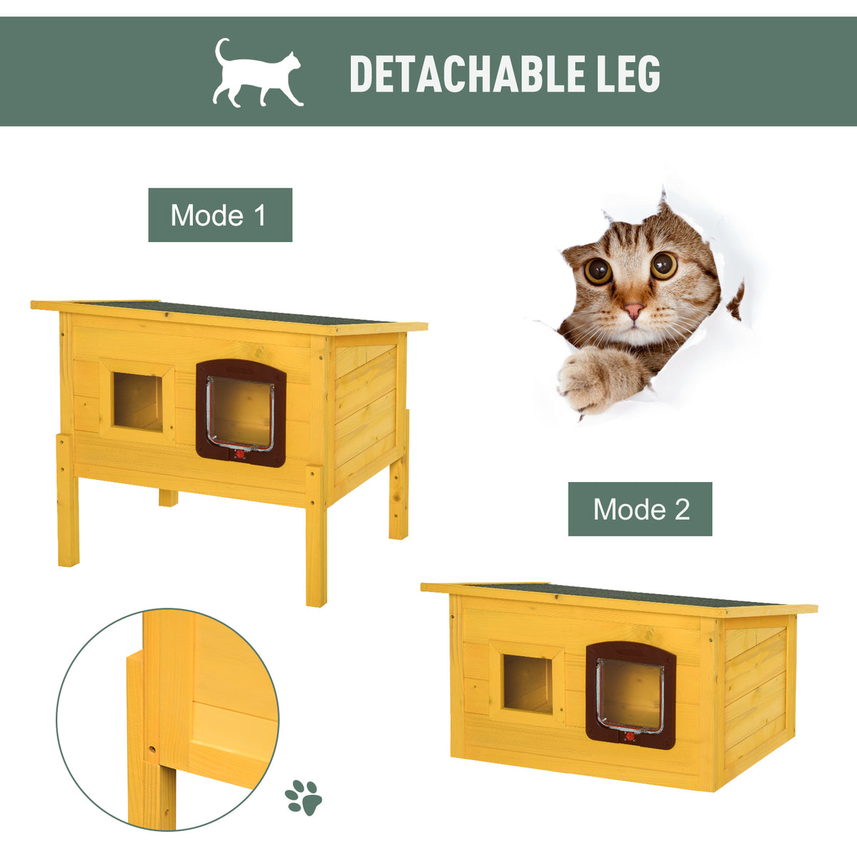 Outdoor wooden cat house – image 3