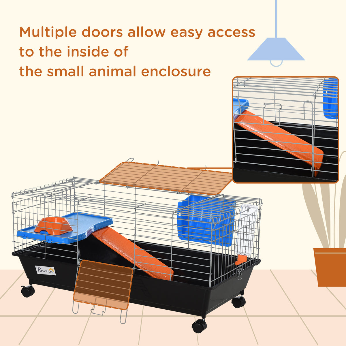Wheeled small animal cage – image 2