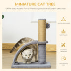 PawHut Compact Cat Scratch Tree – Grey, 43cm – product view 4