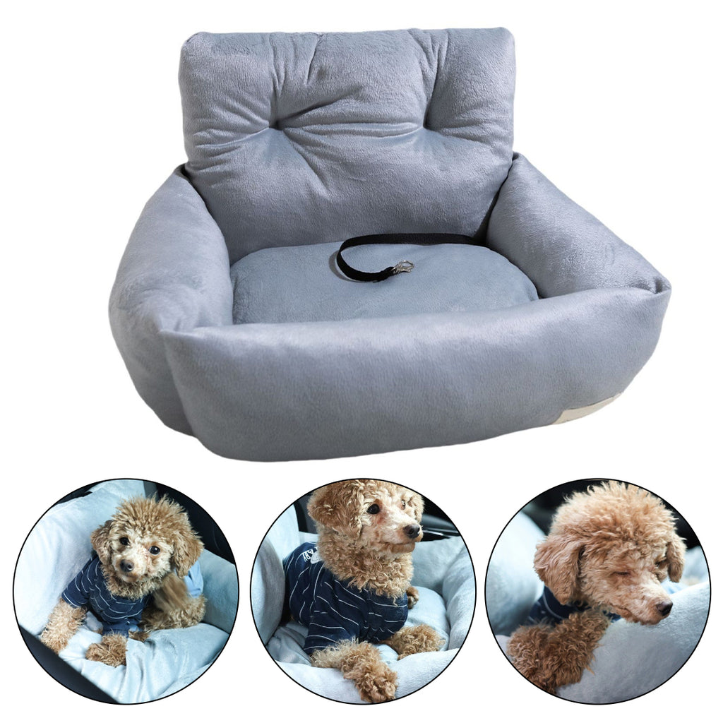 Soft Pet Car Seat Bed – Grey, 55 × 40 × 30cm – product view 1