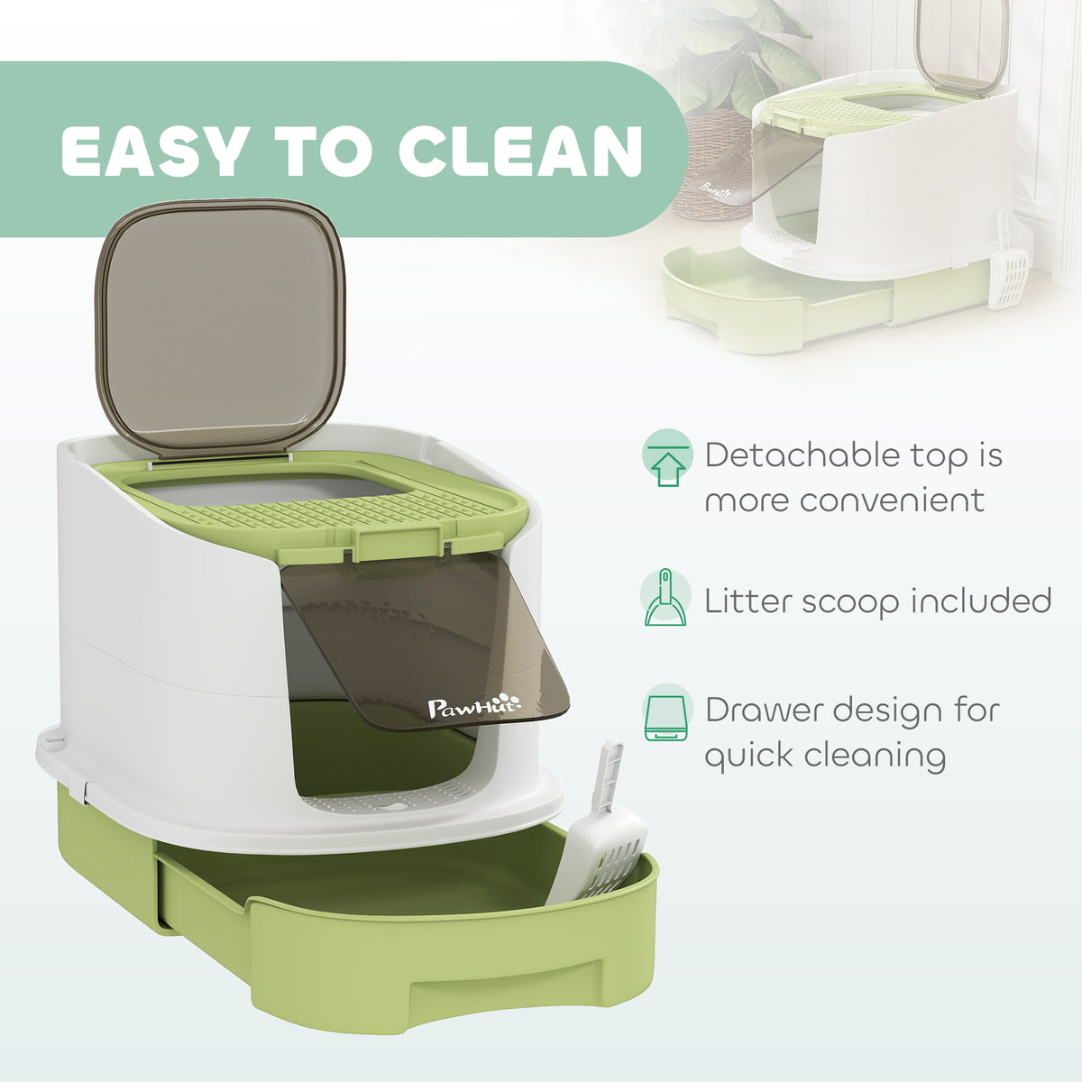Top-entry cat litter box – image 4