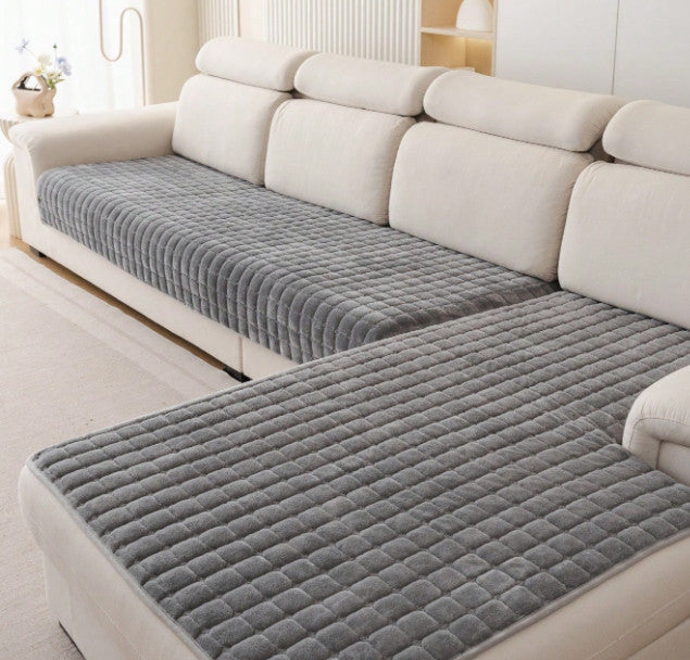 Plush Pet Sofa Protector – Grey – product view 2
