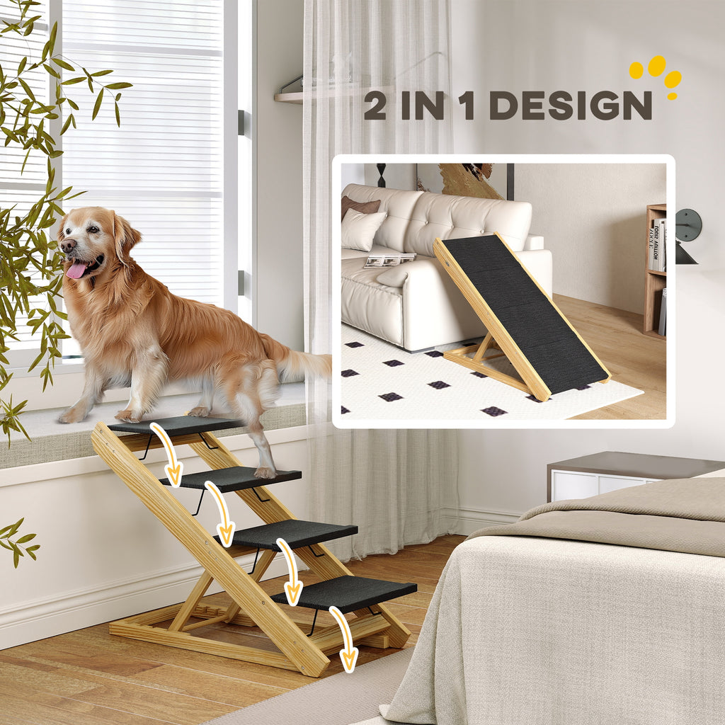 PawHut Adjustable Pet Steps & Ramp – Four Heights – product view 5