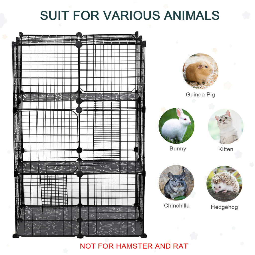 PawHut 39-Panel Small Animal Cage with Ramps – product view 5