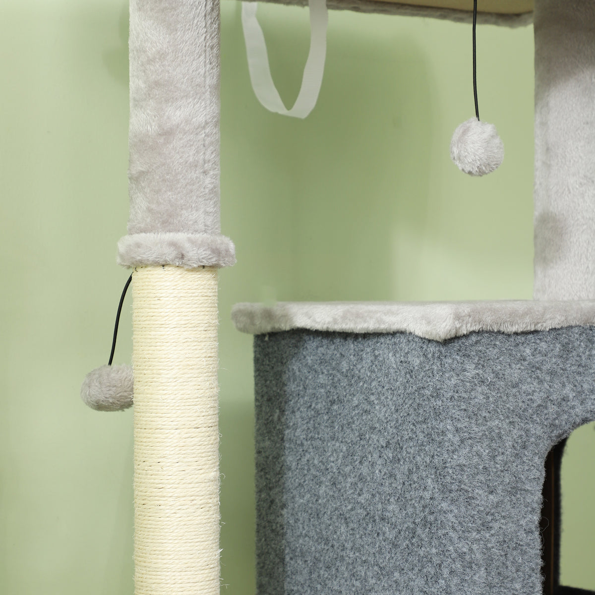 Light grey 132cm cat tree – image 2