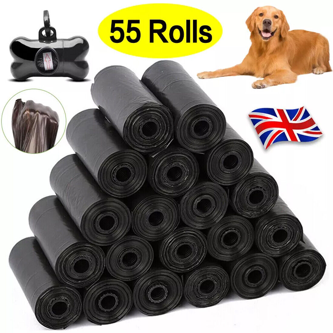 Dog Poo Bags & Dispenser – 1,100 Bags – product view 5