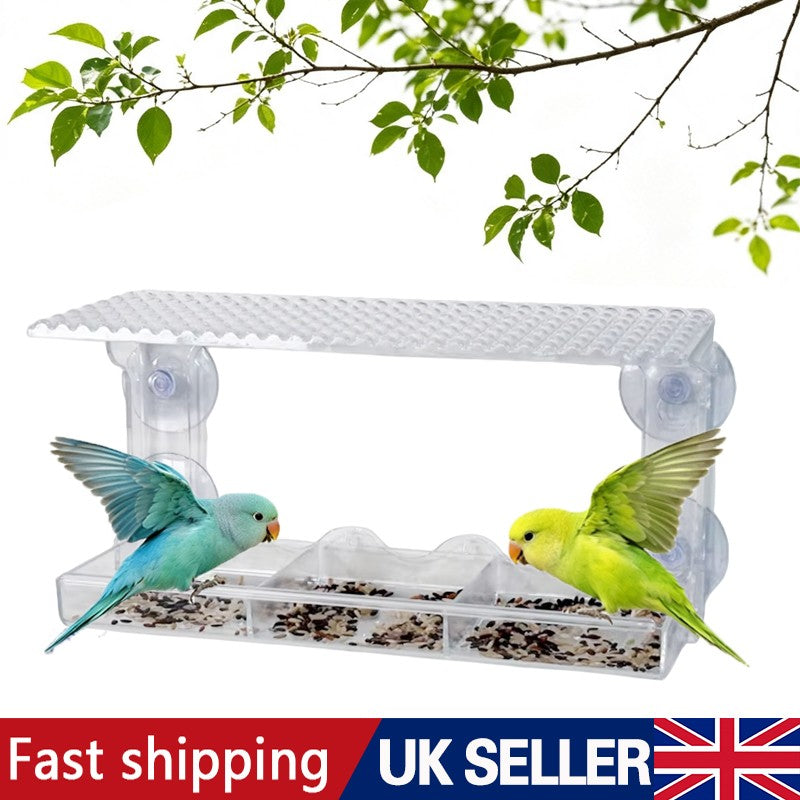 Clear window bird feeder – image 4