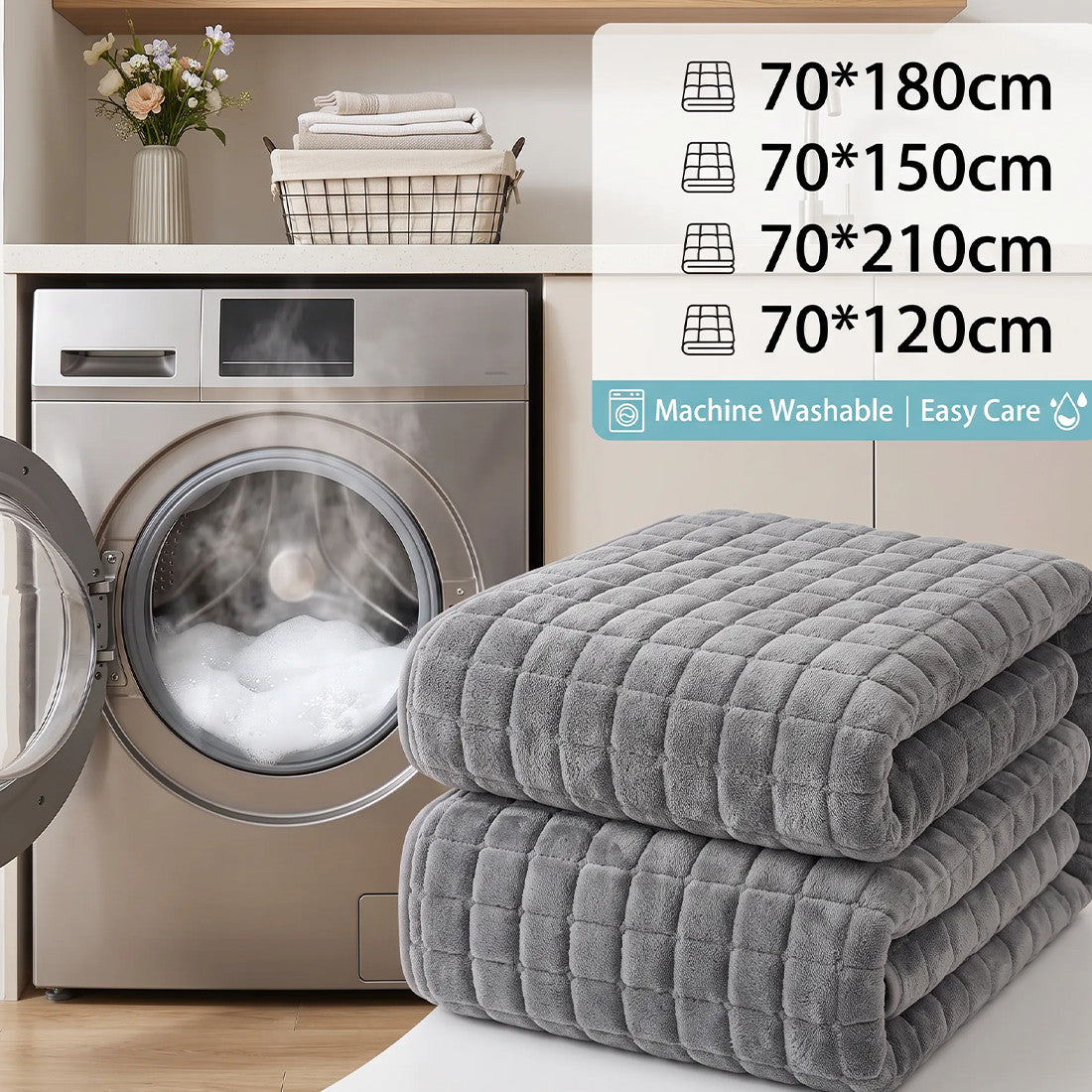 Plush Pet Sofa Protector – Grey – product view 6