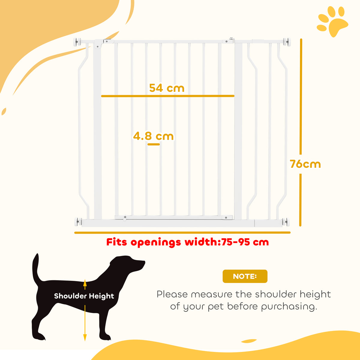 Wide pressure-fit dog safety gate – image 2