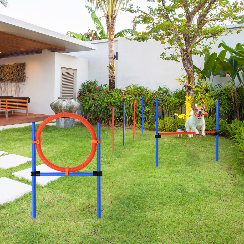 PawHut Dog Agility Set – Jump, Hoop & Poles – product view 2